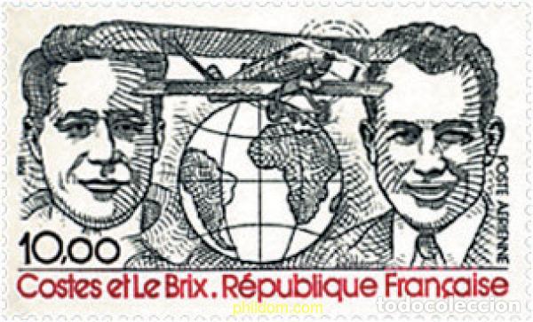 Sellos: 65785 MNH FRANCIA 1981 HOMENAJE A LOS AVIADORES DE LA TRAVESIA DEL ATLANTICO SUR