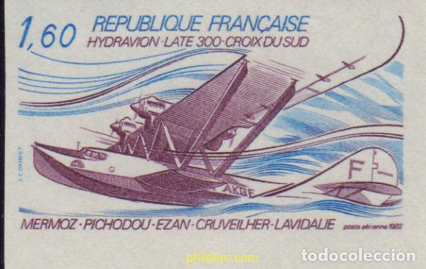 Sellos: 577593 MNH FRANCIA 1982 HIDROAVION &rdquo;CRUZ DEL SUR&rdquo;
