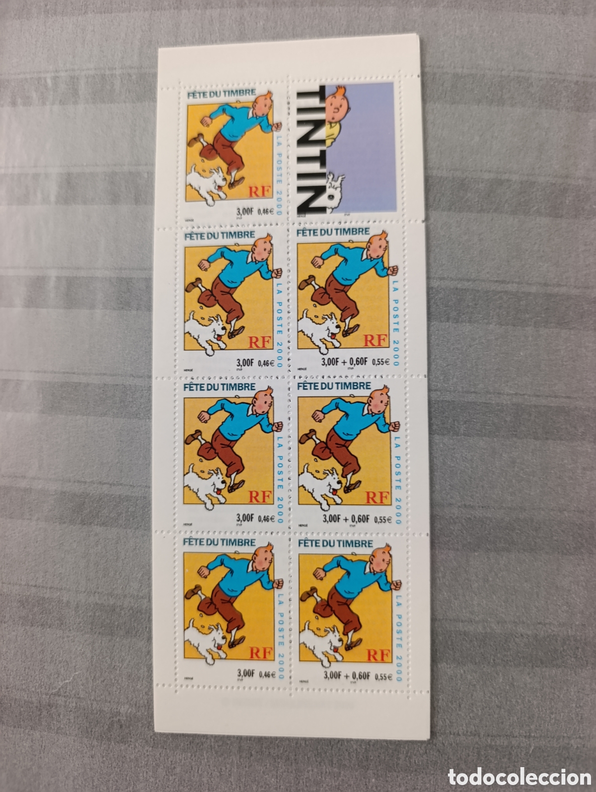Sellos: TINTIN SELLOS - HOJA FRANCIA 2000