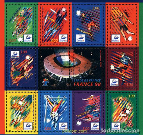 Sellos: 65934 MNH FRANCIA 1998 COPA DEL MUNDO DE FUTBOL. FRANCIA-98