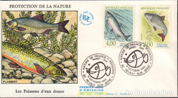 Sellos: 388420 MNH FRANCIA 1990 PECES DE AGUA DULCE