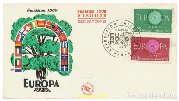 Sellos: 23411 MNH FRANCIA 1960 EUROPA CEPT. RUEDA CON 19 RADIOS