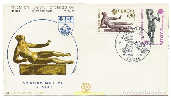 Sellos: 23712 MNH FRANCIA 1974 EUROPA CEPT. ESCULTURAS
