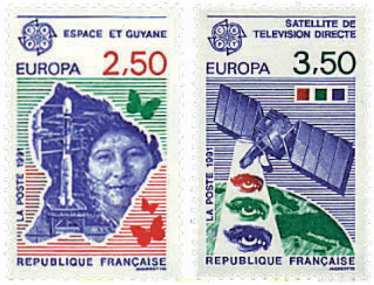 Sellos: 77267 MNH FRANCIA 1991 EUROPA CEPT. TELECOMUNICACIONES