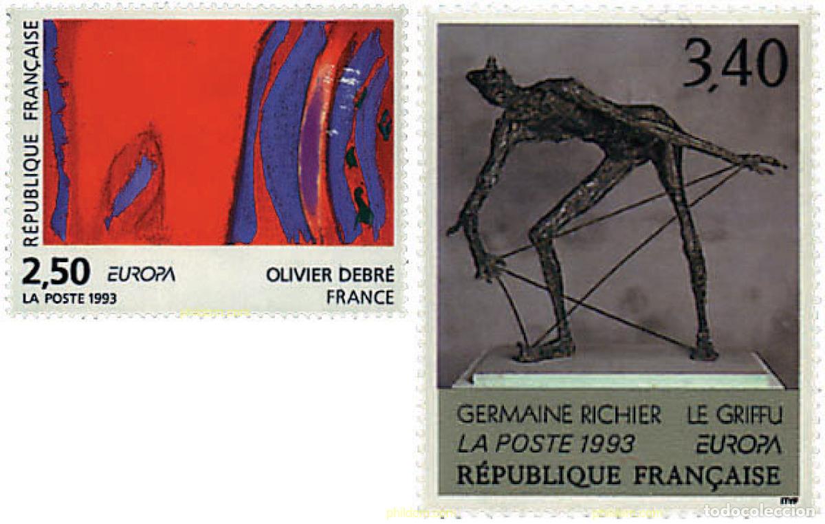 Sellos: 62851 MNH FRANCIA 1993 EUROPA CEPT. ARTE CONTEMPORANEO