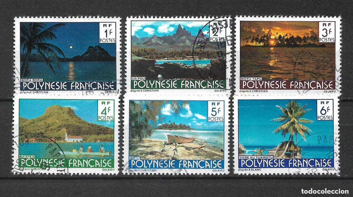 Sellos: francia polinesia 1979 scott 313-318 usado - 23/40