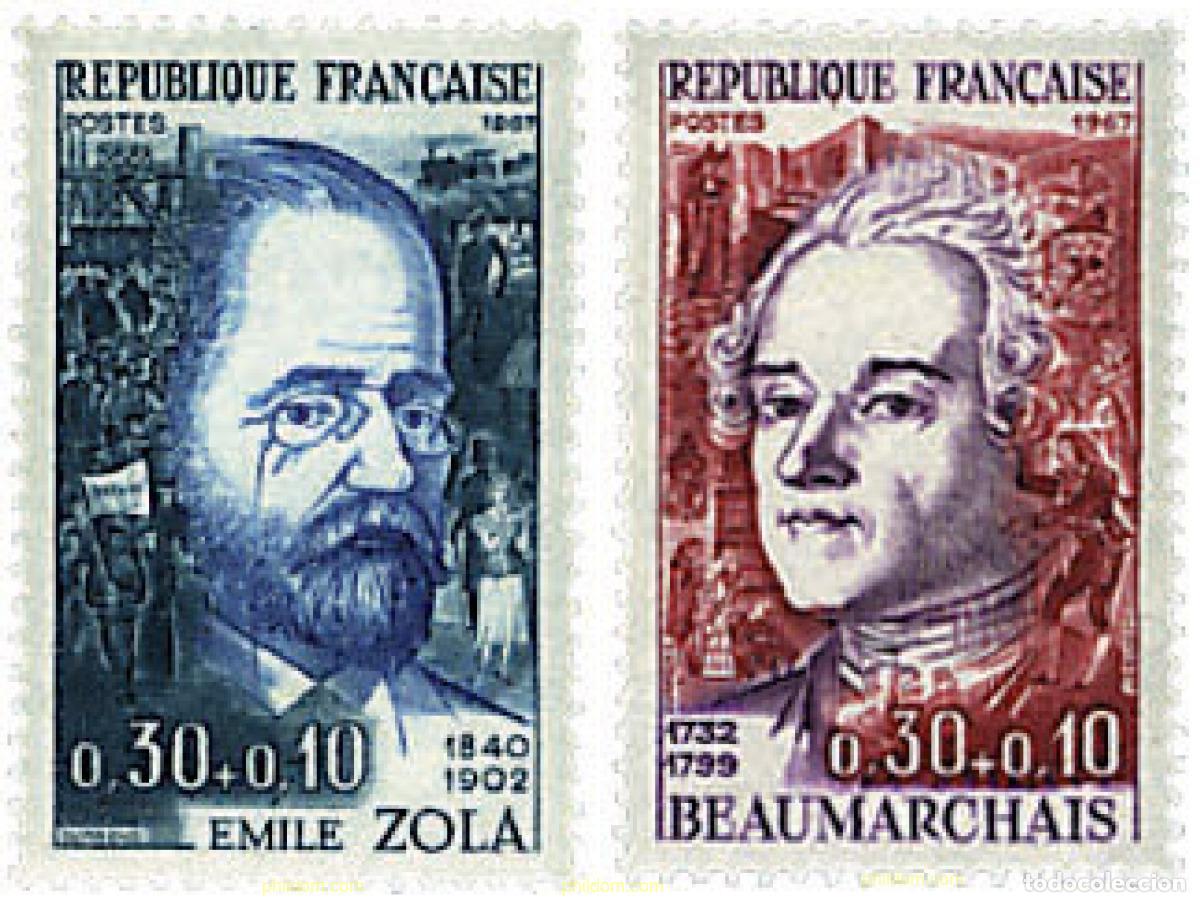 Sellos: 248361 MNH FRANCIA 1967 PERSONAJES CELEBRES