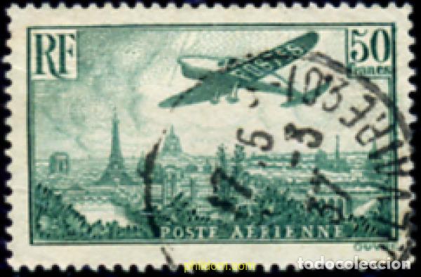 Sellos: 246944 USED FRANCIA 1936 AVION SOBREVOLANDO PARIS