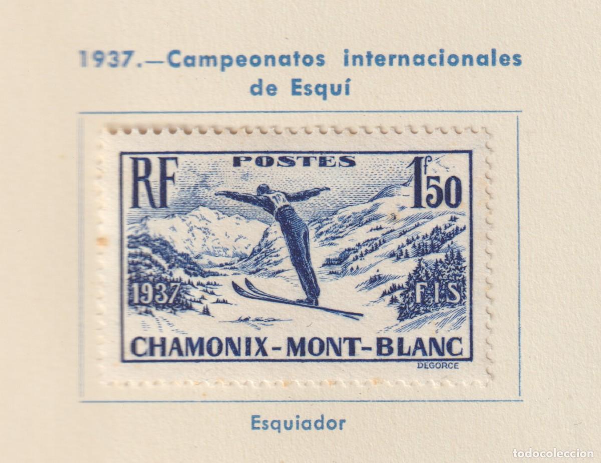 Sellos: France 1937 - Yvert 334 mh* con se&ntilde;al de charnela
