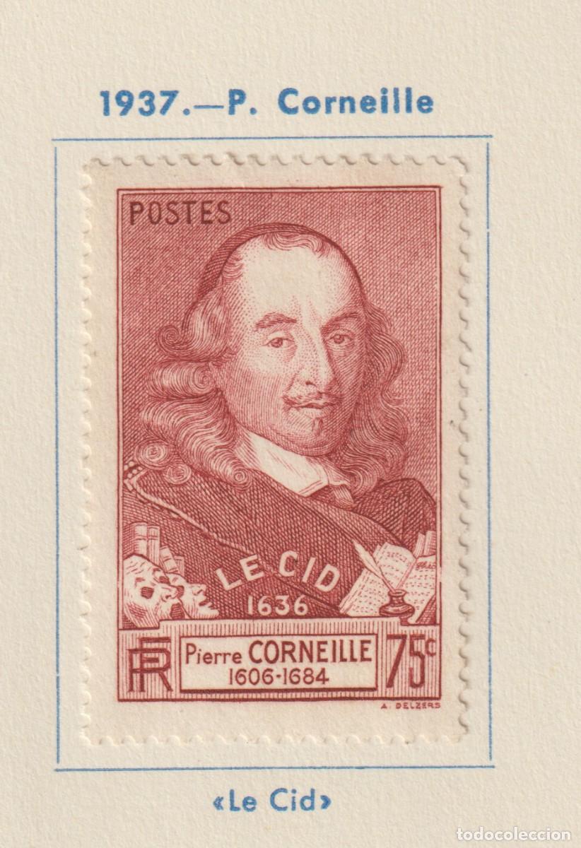 Sellos: France 1937 - Yvert 335 mh* con se&ntilde;al de charnela