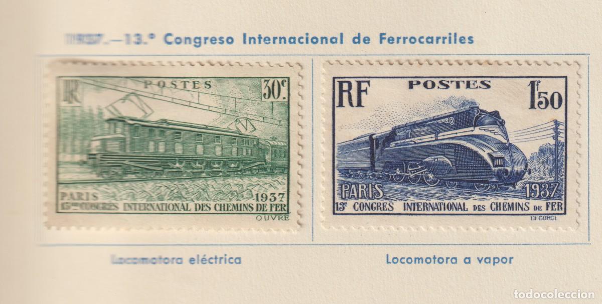 Sellos: France 1937 - Yvert 339/340 mh* con se&ntilde;al de charnela