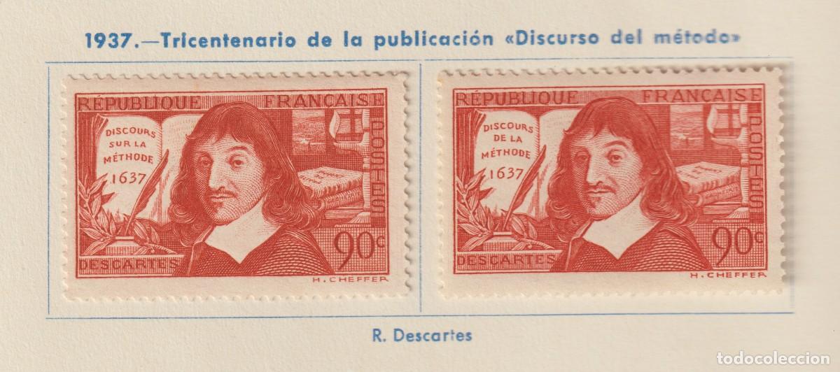 Sellos: France 1937 - Yvert 341/342 mh* con se&ntilde;al de charnela