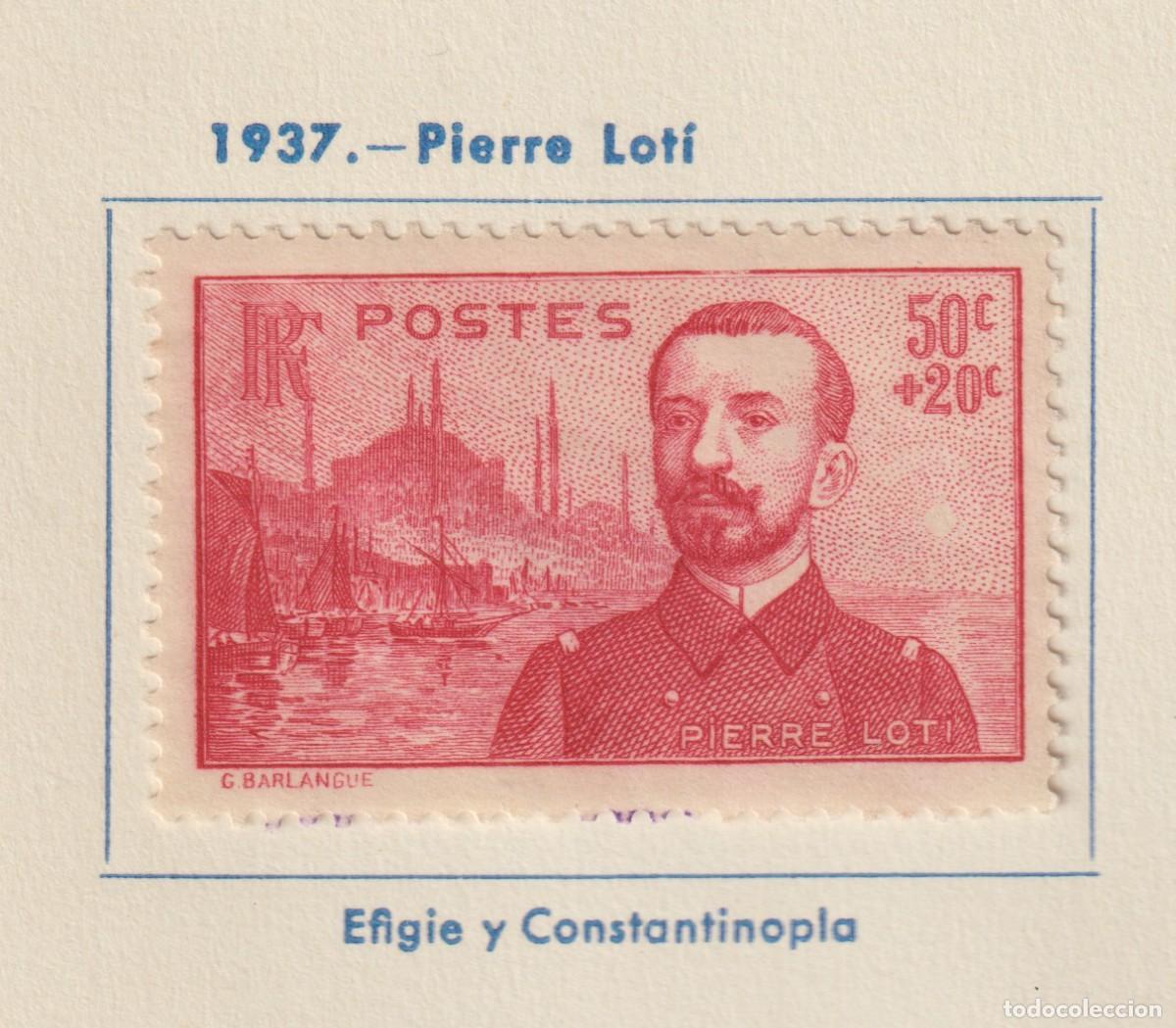 Sellos: France 1937 - Yvert 353 mh* con se&ntilde;al de charnela