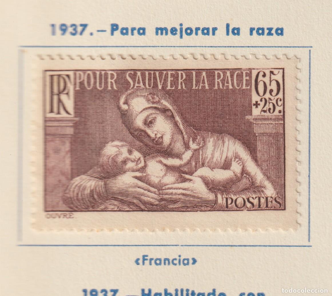Sellos: France 1937 - Yvert 356 mh* con se&ntilde;al de charnela