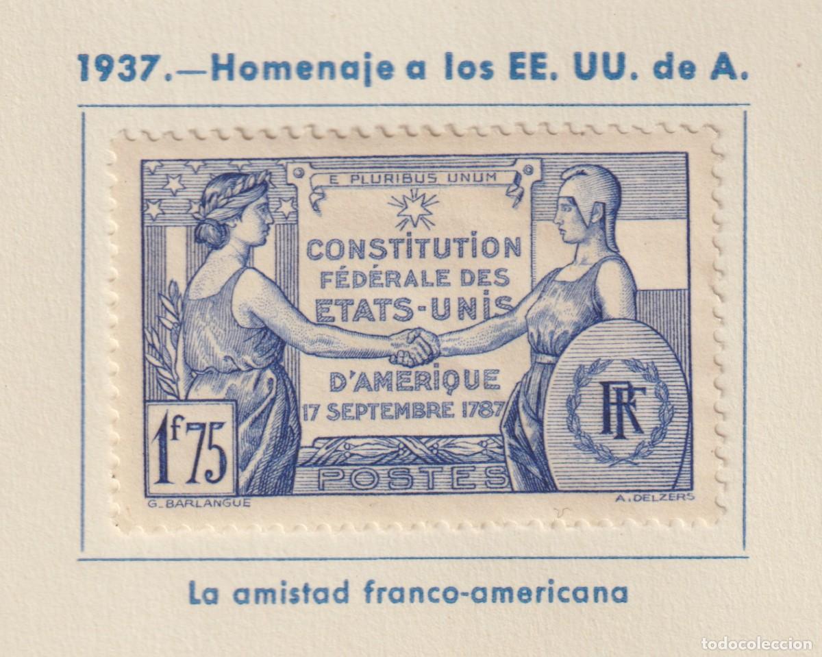 Sellos: France 1937 - Yvert 357 mh* con se&ntilde;al de charnela