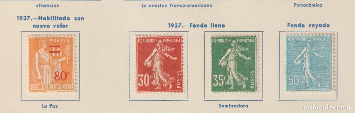 Sellos: France 1937 - Yvert 360/371 mh* con se&ntilde;al de charnela