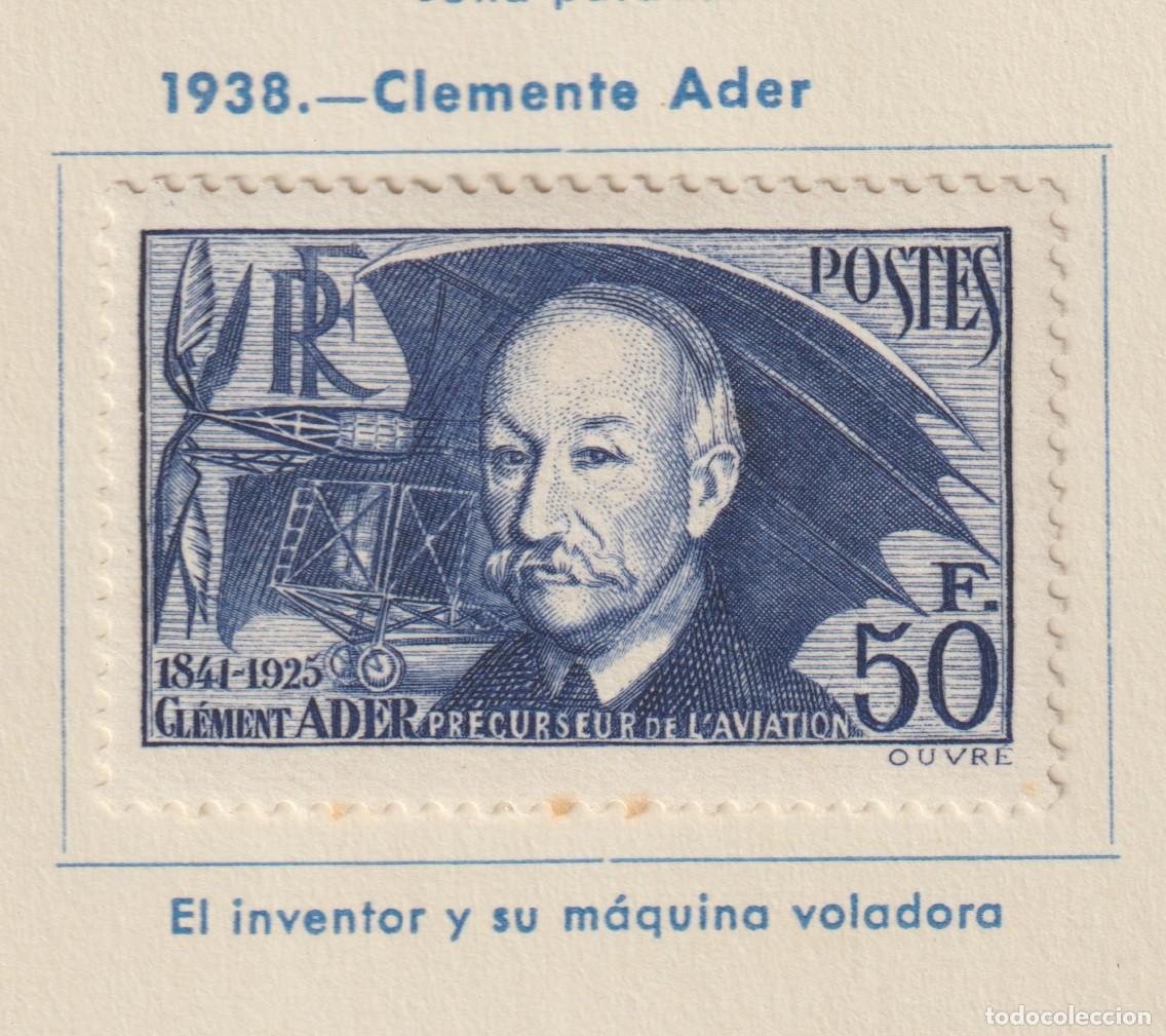 Sellos: France 1938 - Yvert 395 mh* con se&ntilde;al de charnela