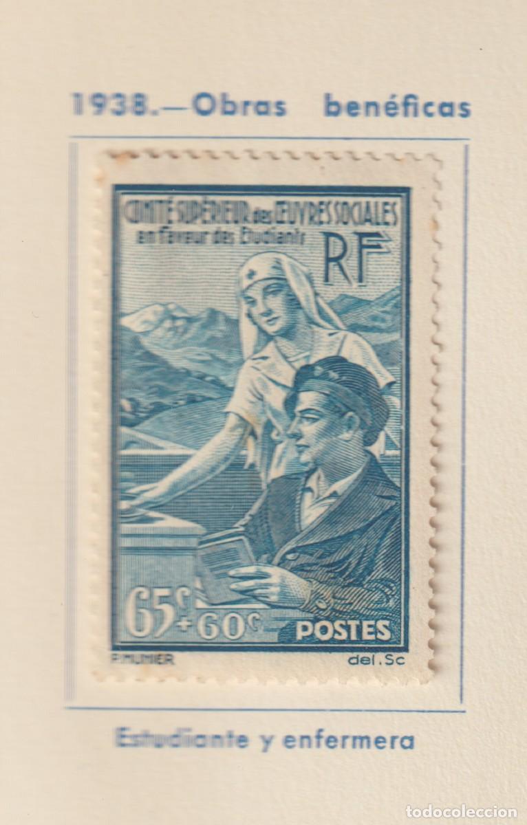 Sellos: France 1938 - Yvert 417 mh* con se&ntilde;al de charnela