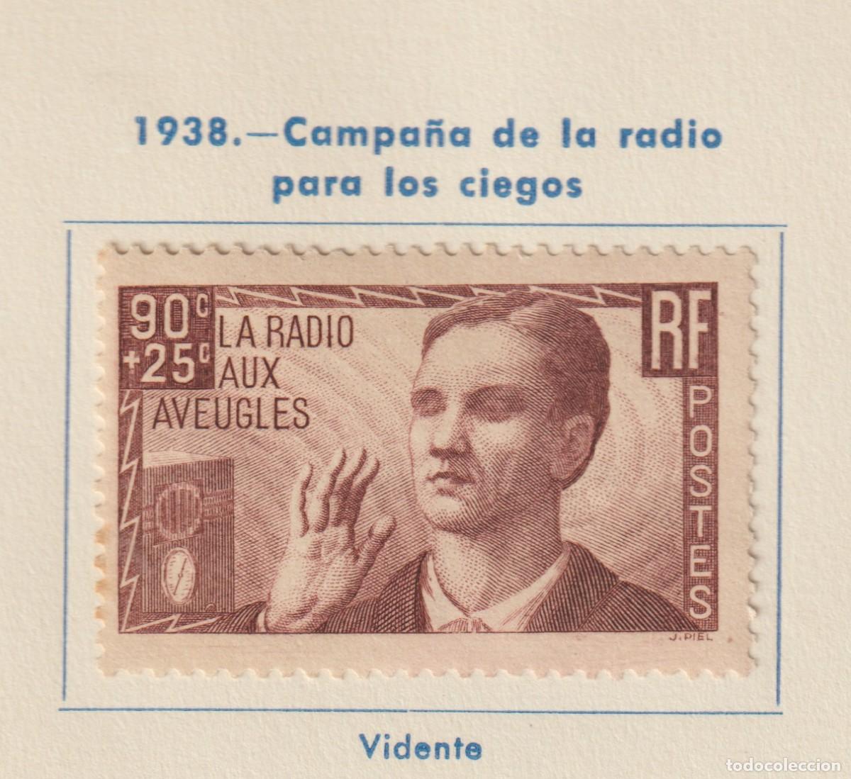 Sellos: France 1938 - Yvert 418 mh* con se&ntilde;al de charnela