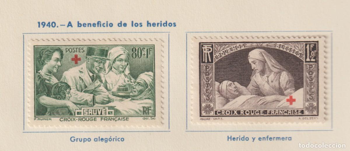 Stamps: France 1940 - Yvert 459/460 mh* con se&ntilde;al de charnela