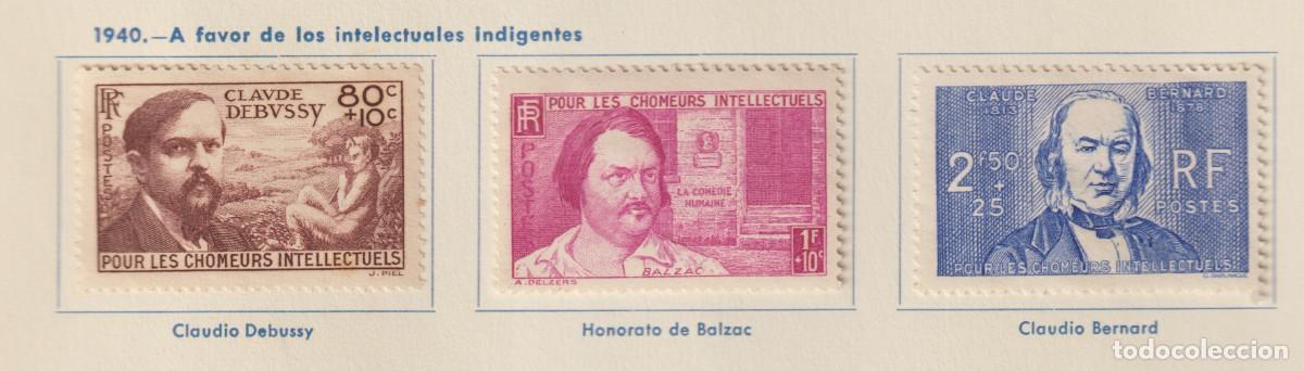 Stamps: France 1940 - Yvert 462/464 mh* con se&ntilde;al de charnela