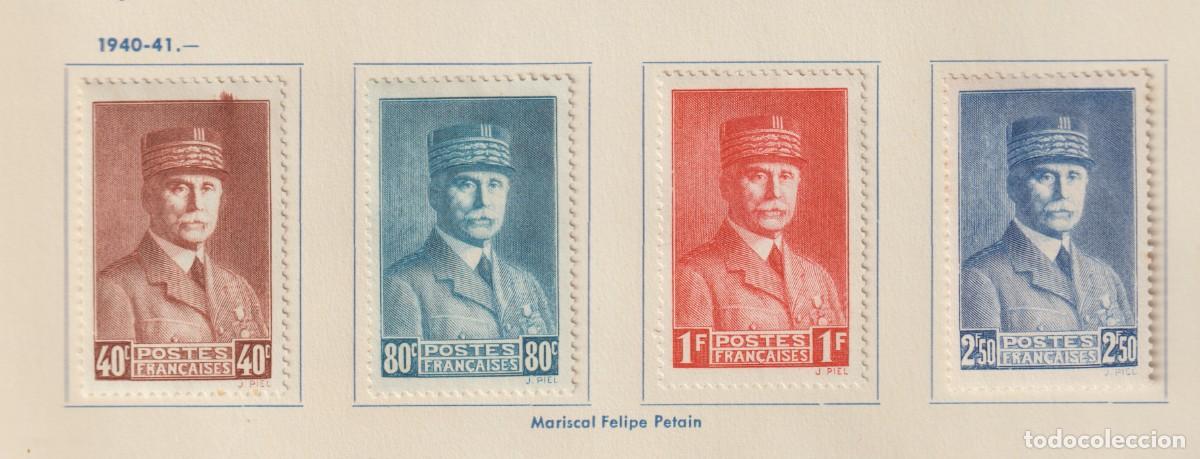Francobolli: France 1940-41 - Yvert 470/473 mh* con se&ntilde;al de charnela