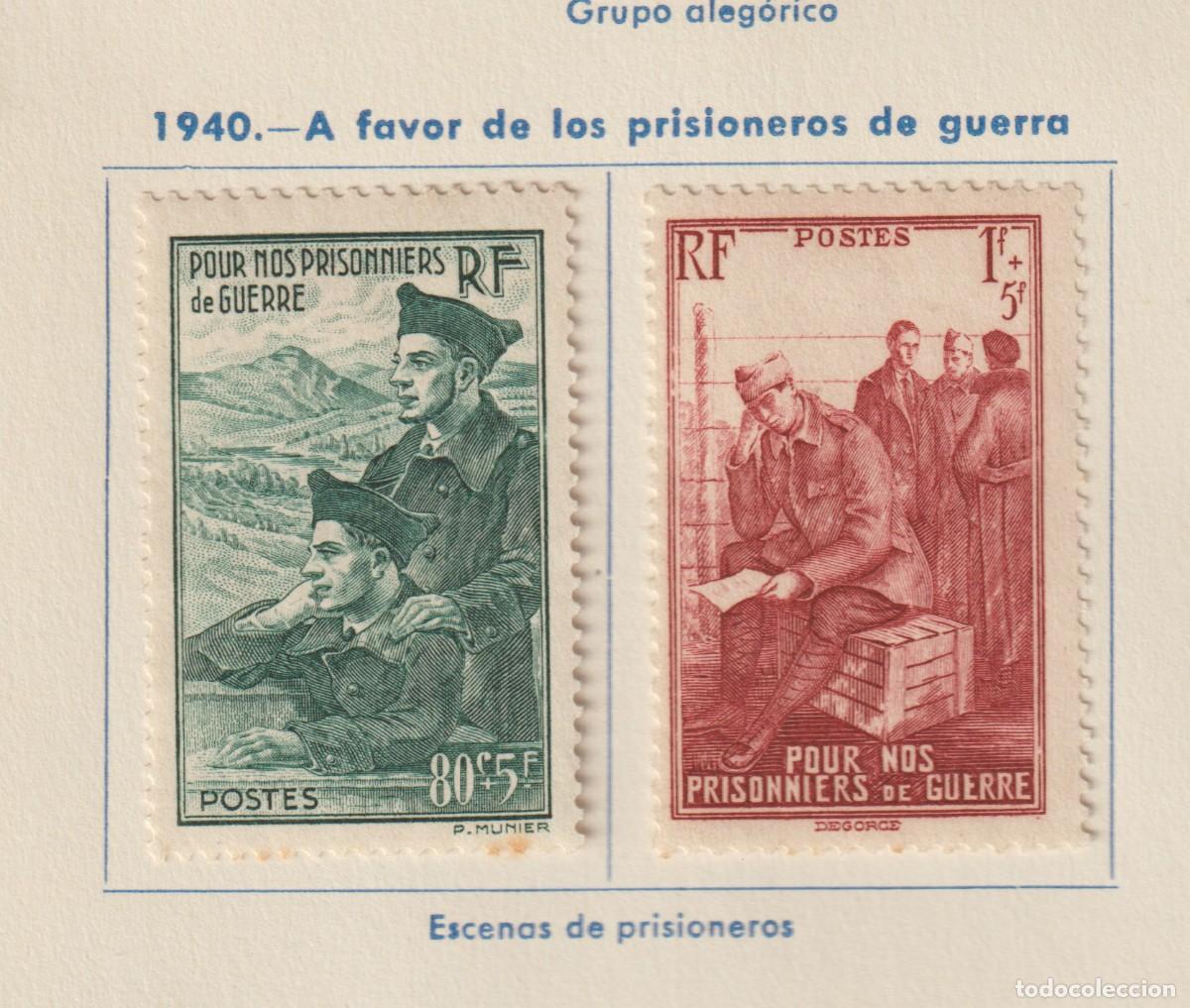 Francobolli: France 1941 - Yvert 474/475 mh* con se&ntilde;al de charnela