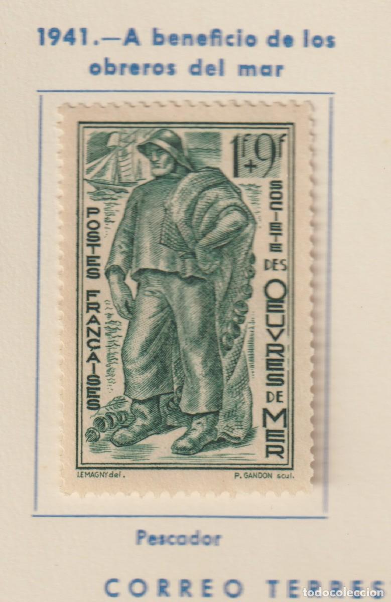 Stamps: France 1941 - Yvert 504 mh* con se&ntilde;al de charnela