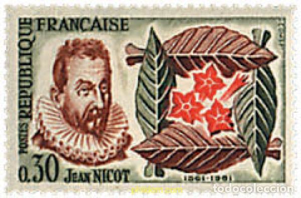 Sellos: 89280 MNH FRANCIA 1961 4 CENTENARIO DE LA INTODUCCION DEL TABACO