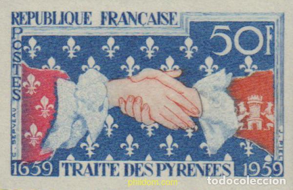 Sellos: 578206 MNH FRANCIA 1959 300 ANIVERSARIO DEL TRATADO DE LOS PIRINEOS
