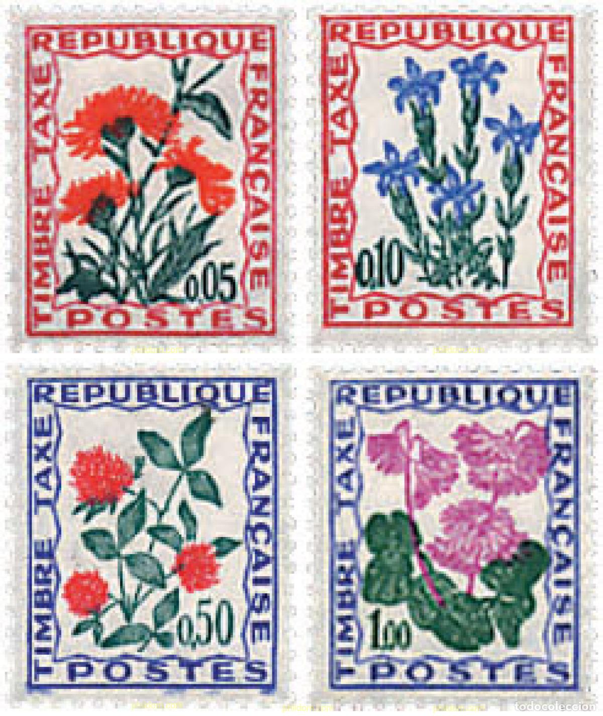 Sellos: 643876 MNH FRANCIA 1964 FLORES SILVESTRES