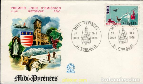 Sellos: 395728 MNH FRANCIA 1976 REGIONES DE FRANCIA. MIDI-PIRINEOS