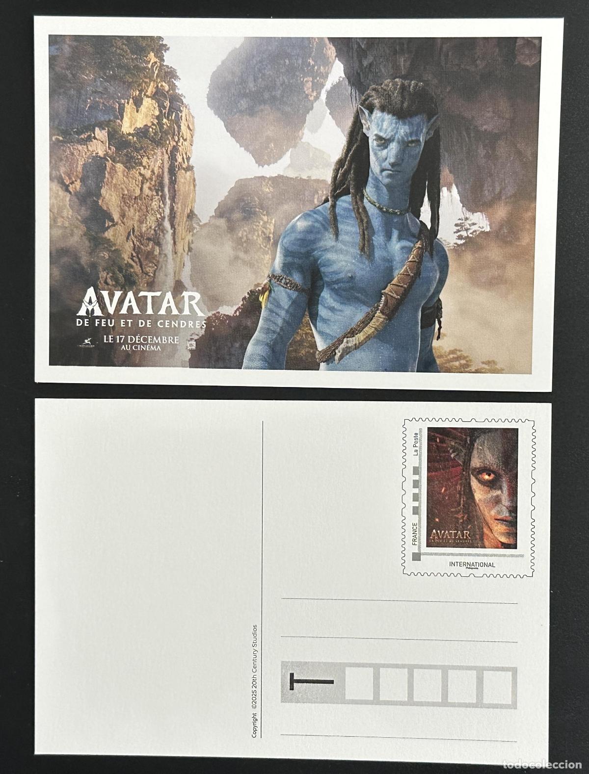 Sellos: Tarjeta postal preestampada completa Avatar de fuego y cenizas Francia 2025