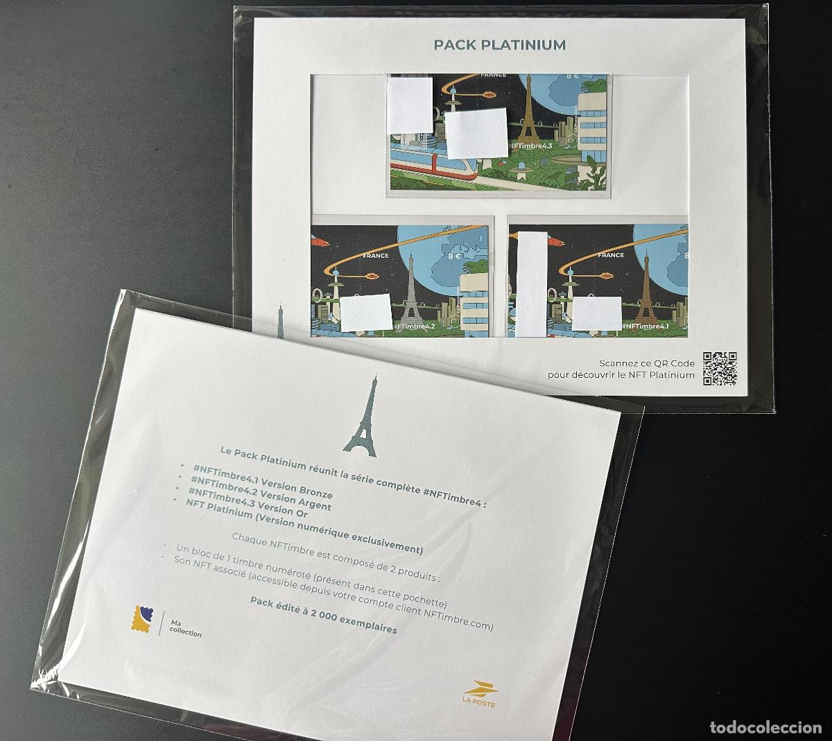 Sellos: Francia 2025 YT n&deg;6-8 NFTimbre4 Torre Eiffel Pack Platinium