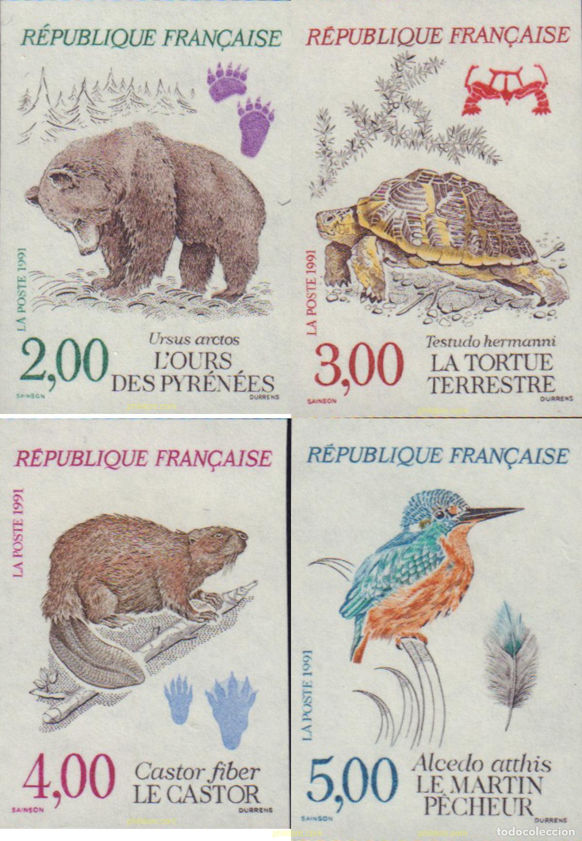 Sellos: 566267 MNH FRANCIA 1991 ESPECIES PROTEGIDAS