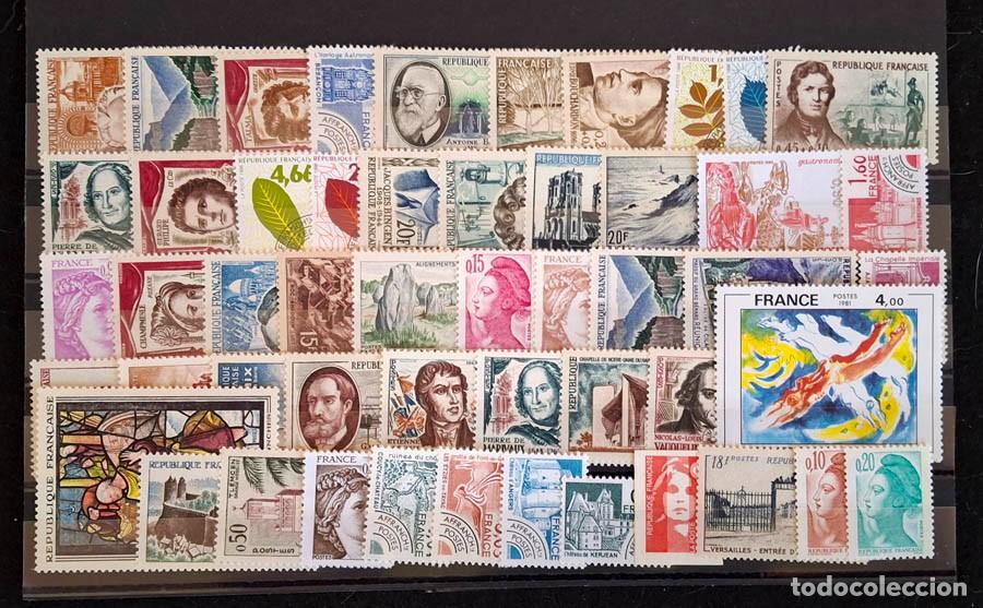 Sellos: Sellos de Francia, aproximadamente 50, Alto valor del conjunto