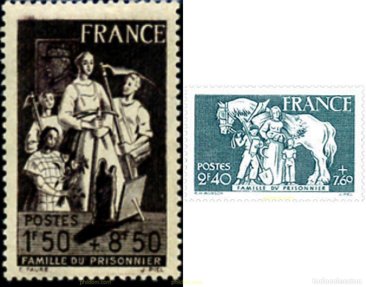 Sellos: 247154 HINGED FRANCIA 1943 PRO FAMILIA DEL PRISIONERO