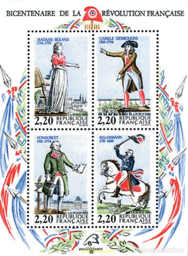 Sellos: 65867 MNH FRANCIA 1989 PERSONAJES CELEBRES DE LA REVOLUCION