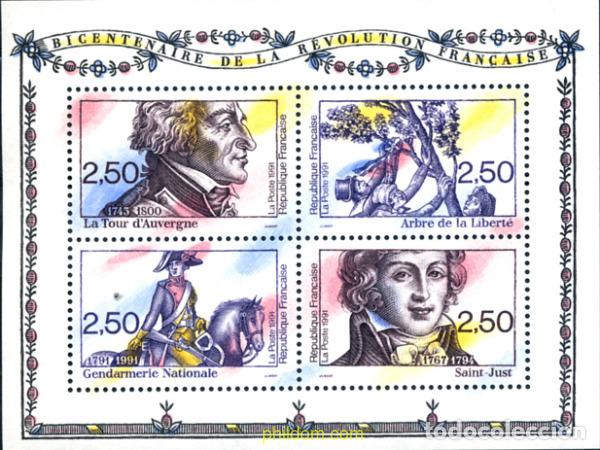 Sellos: 65873 MNH FRANCIA 1991 BICENTENARIO DE LA REVOLUCION FRANCESA