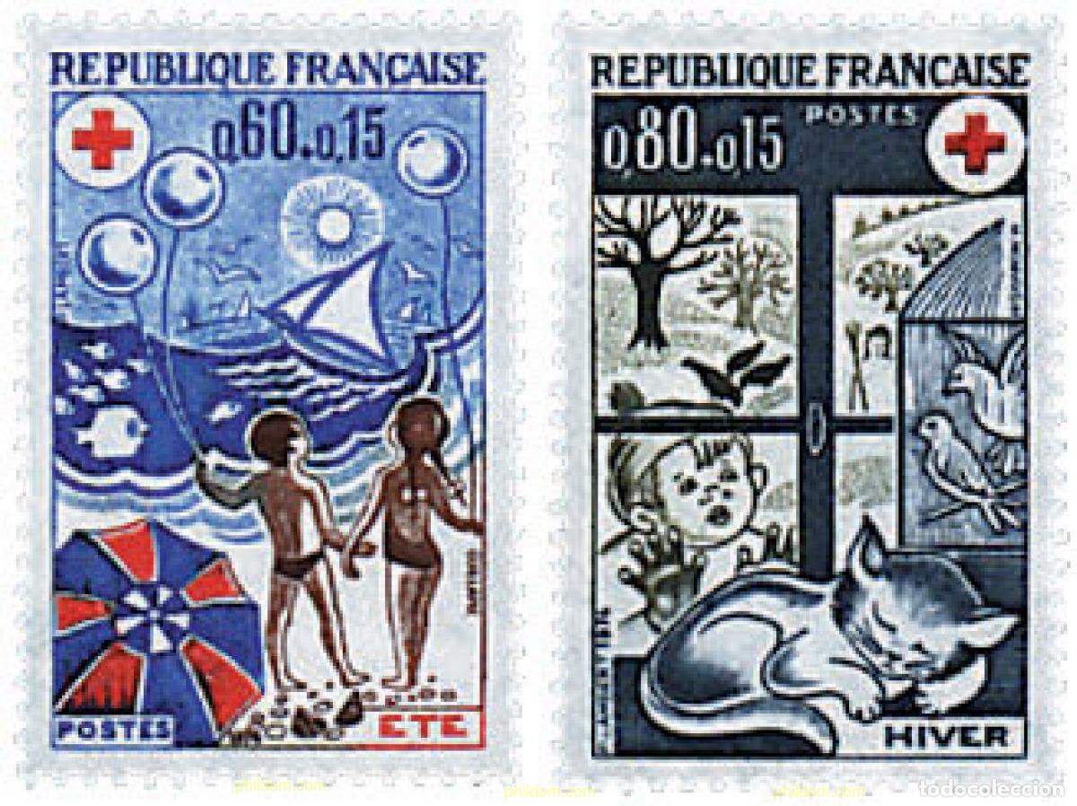 Sellos: 65664 MNH FRANCIA 1974 PRO CRUZ ROJA