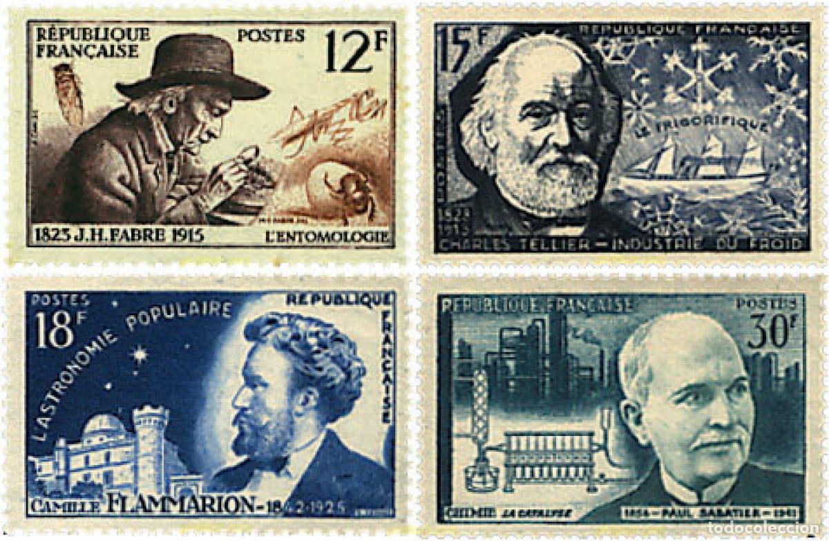Sellos: 77419 MNH FRANCIA 1956 INVENTORES CELEBRES