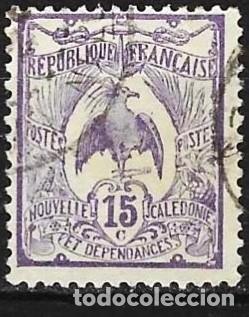 Sellos: Nueva-Caledonia 1905 - Mi 90 - YT 93 - Ave : Kagu