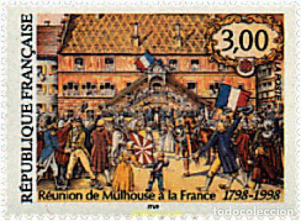 Briefmarken: 53403 MNH FRANCIA 1998 BICENTENARIO DE LA REUNION DE LA REPUBLICA DE MULHOUSE A FRANCIA