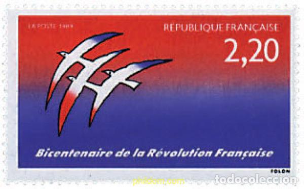 Sellos: 65868 MNH FRANCIA 1989 BICENTENARIO DE LA REVOLUCION FRANCESA