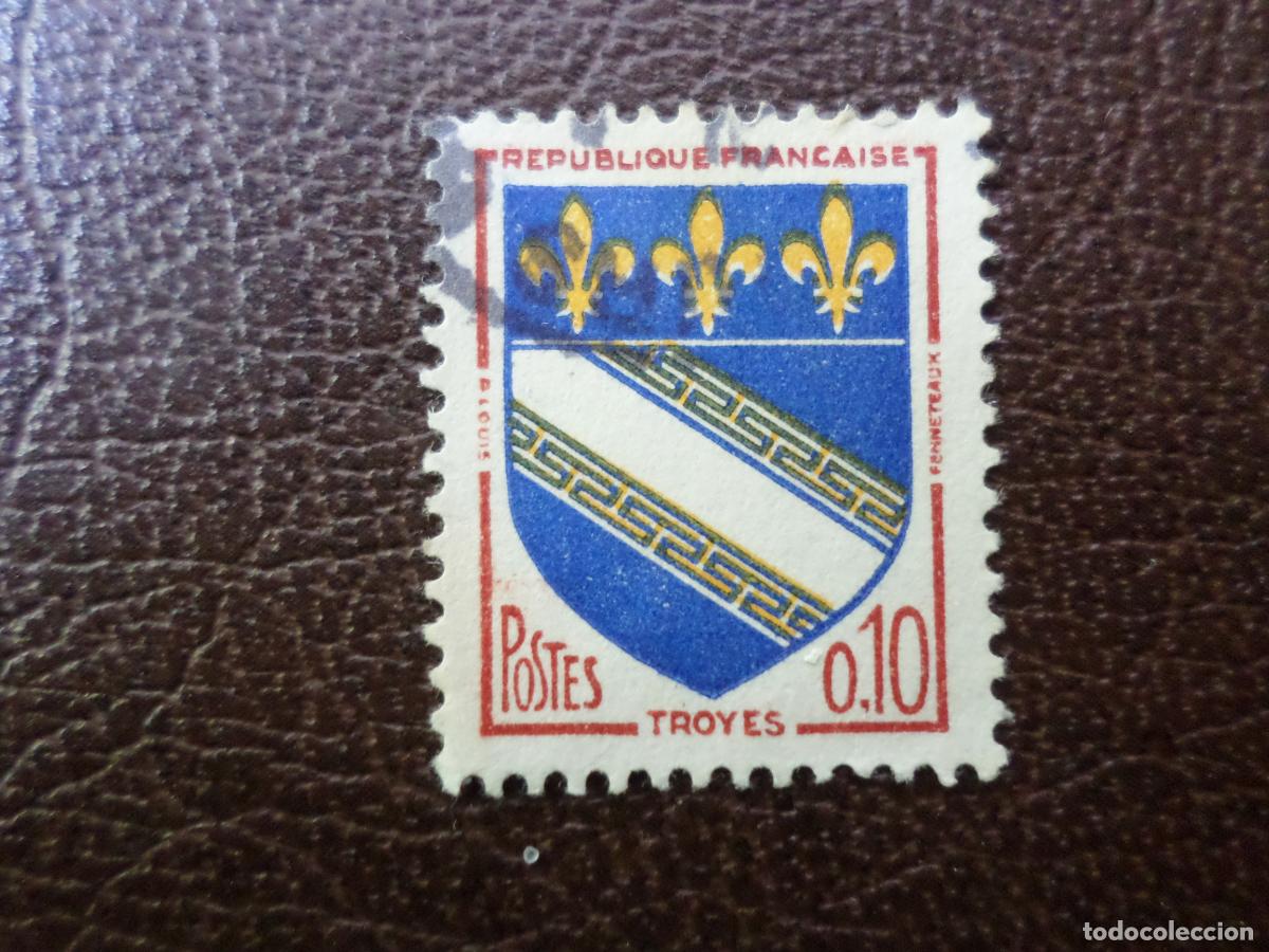 Sellos: +francia, 1962, escudos de ciudades, troyes, Yvert 1353