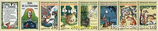 Sellos: 5451 MNH FRANCIA 1995 3 CENTENARIO DE LA MUERTE DE JEAN DE LA FONTAINE