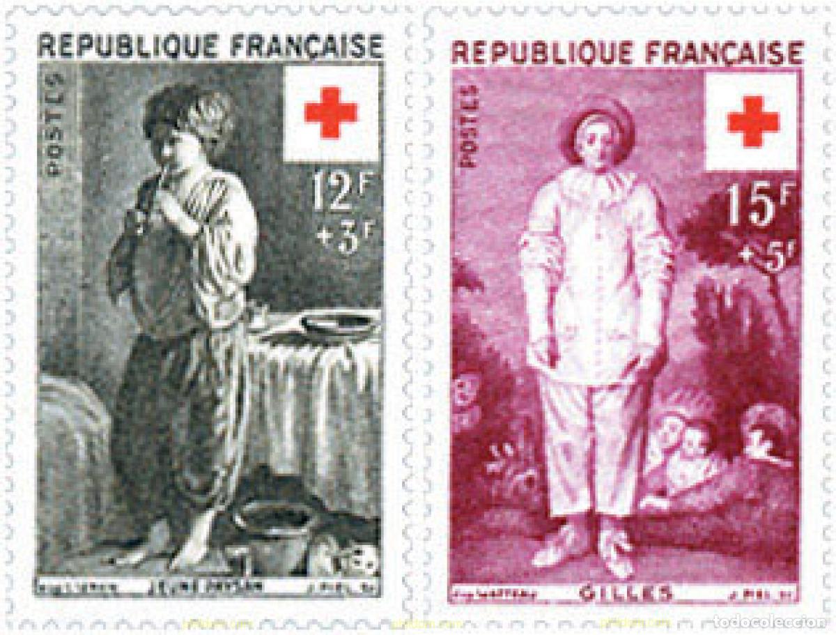 Sellos: 65495 MNH FRANCIA 1956 PRO CRUZ ROJA