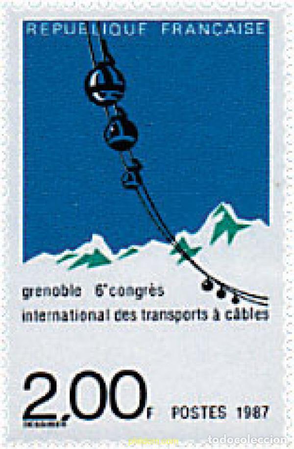 Sellos: 88303 MNH FRANCIA 1987 6 CONGRESO INTERNACIONAL DE TRANSPORTES POR CABLE