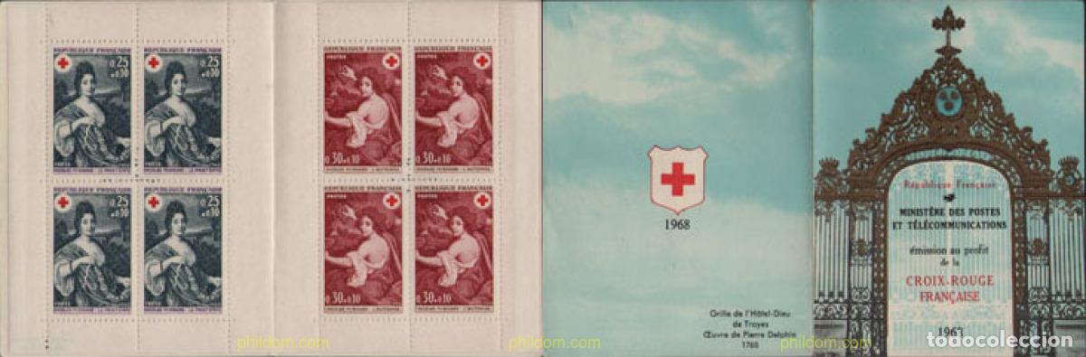 Sellos: 142118 MNH FRANCIA 1968 PRO CRUZ ROJA