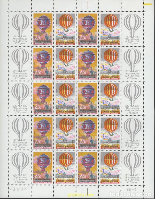 Sellos: 143738 MNH FRANCIA 1983 PRIMERAS ASCENCIONES DEL HOMBRE